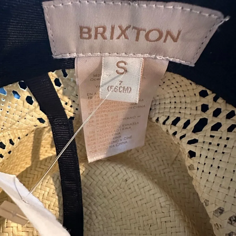 Brixton Joanna IV Tan Straw Hat New!